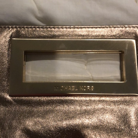 Gold metallic Michael Kors purse - Picture 2 of 6